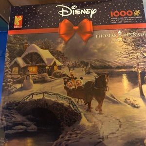 BNIB Thomas Kinkade “Mickey and Minnie Evening Sleigh Ride” Puzzle